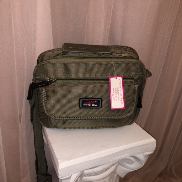 Dong Hao Men’s Vintage travel message crossbody bag Khaki - Picture 4 of 5